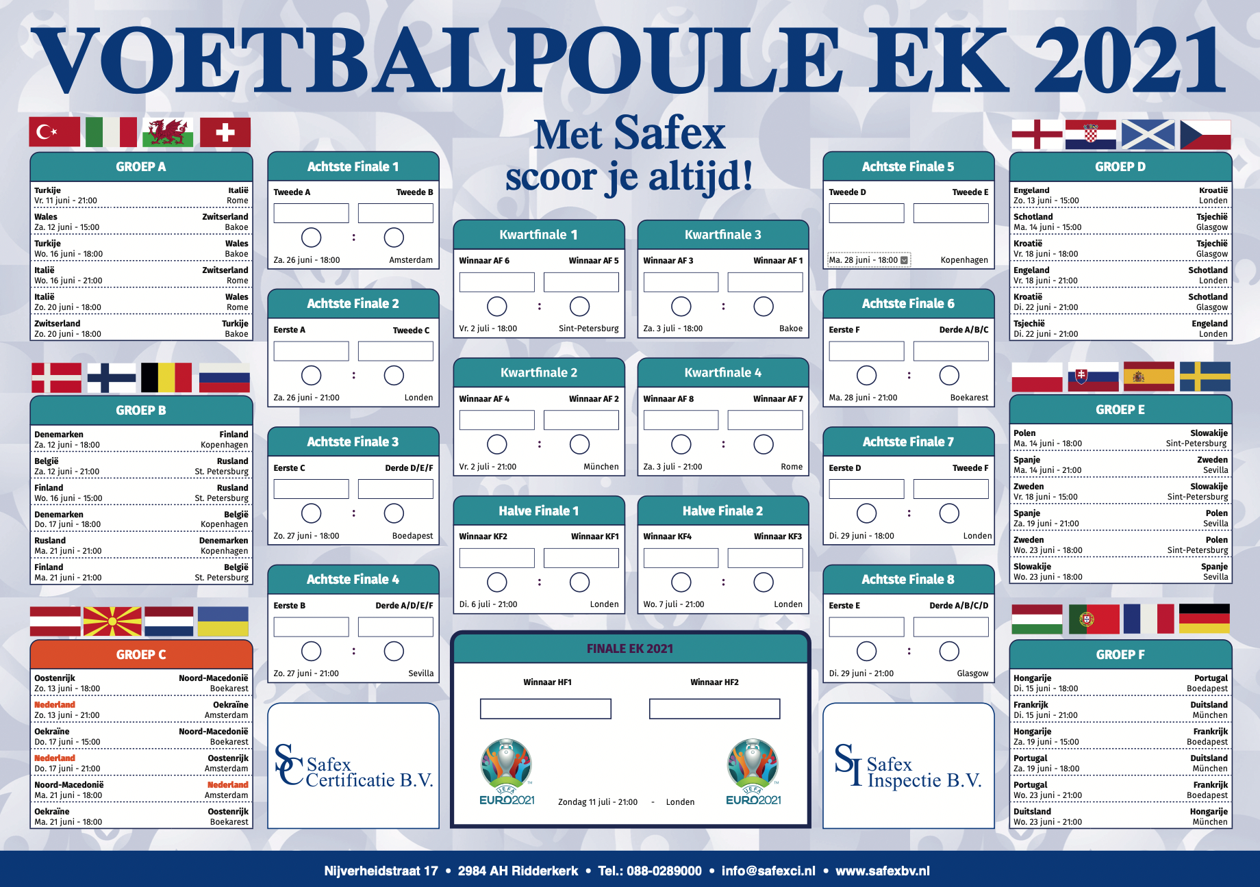 Safex EK 2021 voetbalpoule